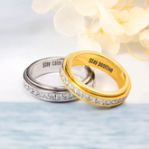 Meditation spinner ring for women and men