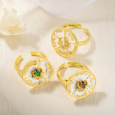 Personalized Name Rotating Ring, Birthstone Ring with Wheel Spinner Band, Anxiety Spinner Ring, Fidget Ring, Gift for Friends/Mother/Family