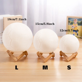 Personalized 3D football LED night light
Custom football lamp with remote control
Acrylic football night light with wooden base
Football themed bedroom decor lamp
Personalized sports LED table lamp close up