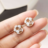 Personalized soccer number stud earrings
Engraved wood soccer earrings for sports lovers
Lightweight soccer mom earrings close up
Custom sports jewelry gift for soccer players
Wooden soccer stud earrings handmade design