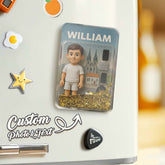 Custom quicksand toy box magnet for dad
