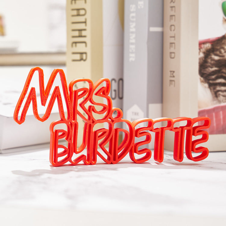Custom 3D personalized desk name plate gift for teacher office desk decoration