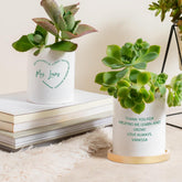 Ceramic teacher planter gift for teacher appreciation day