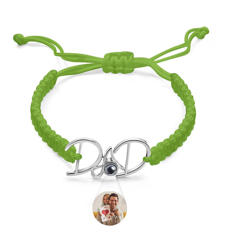 Personalized woven photo bracelet gift
