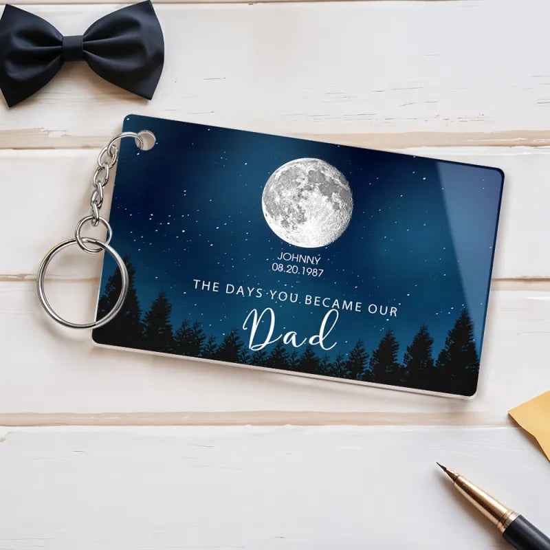 Custom birth moon phase Father’s Day gift