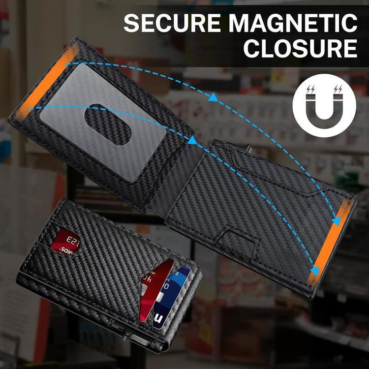 Foldable men’s card holder close up